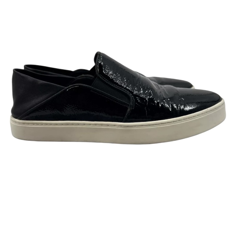 Vince Black Patent Leather Slip On - Picture 2 of 4